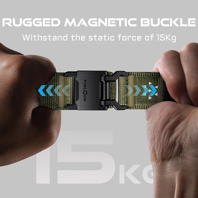 Bandletic Compatible with Apple Watch Ultra Band 3 2 49mm for Men, Tactical Military Nylon Straps with Magnetic FIDLOCK Hook Buckle for iWatch Series 11/10 46mm, 9/8/7 45mm, SE/6/5/4 44mm, 3/2/1 42mm