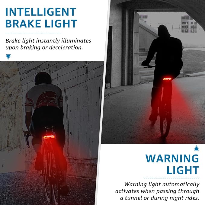USUPERINK Turn Signals for Ebike, Bike Turn Signals, Bike Blinkers Front and Back, Bike Tail Light USB Rechargeable with Horn, IP65 Waterproof Anti-Theft Alarm, Auto On Off, for Bicycle,Ebike,Scooter