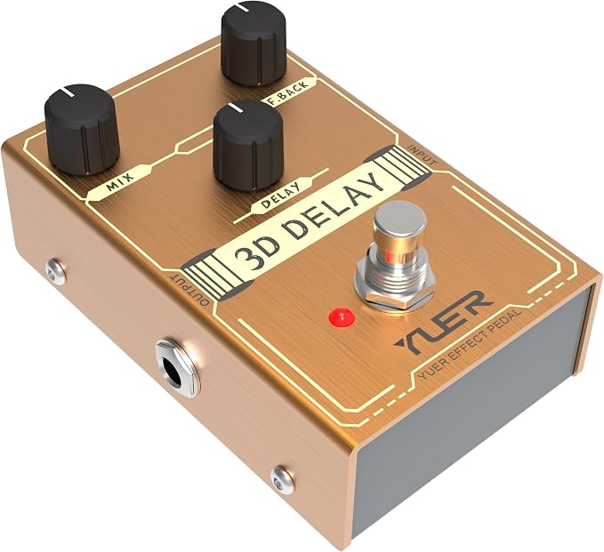 3D DELAY,Guitar Pedal,Electric Guitar Effects Pedal for Guitars and Bass Effect Pedals Mini Single Type DC 9V True Bypass