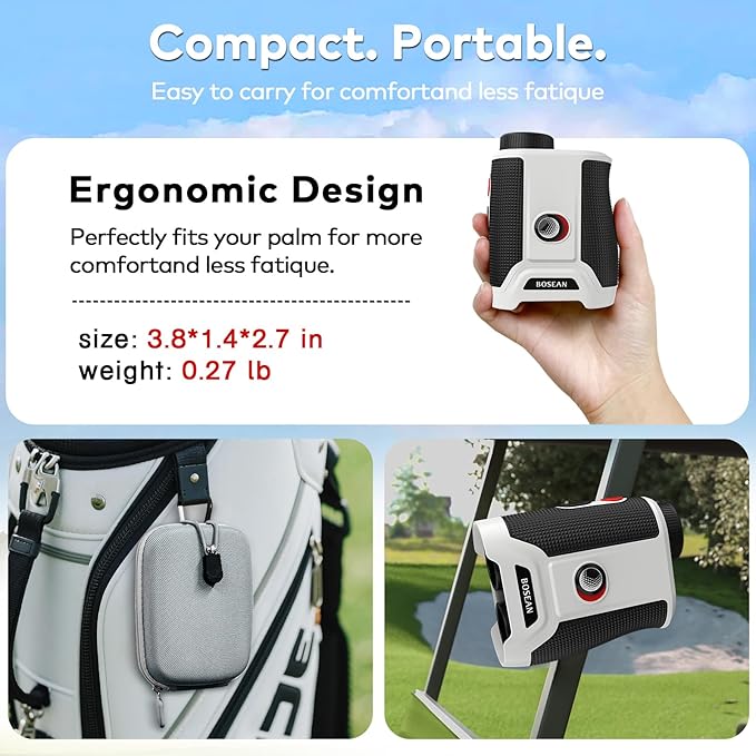 1200 Yards Range Finder Golf with Slope, 7X Magnification Range Finder, Lightweight Portable Rechargeable Rangefinder, Flag Lock Vibration, Switch for Legal, Range Finders for Golf Accessories