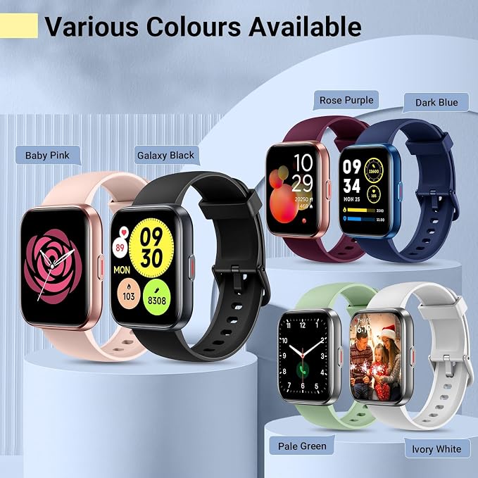 Quican Smart Watches for Women/Men, Smart Watch for Android Phones & iPhone, Fitness Watches for Women with Alexa, Call & Notification Alerts, Tracks Heart Rate/Sleep Smartwatches (Green, 1.8 inches)