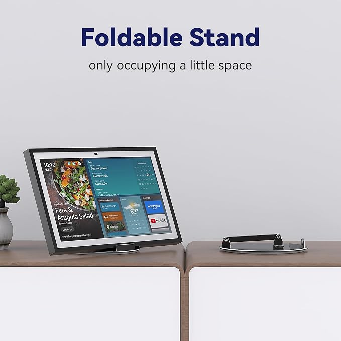 Adjustable Stand for Echo Show 15 (1st, 2nd Gen) and Show 21, Rotatable and Tiltable, Foldable Alexa Show 15 Table Stand, Aluminum Echo Show 15 Desk Holder