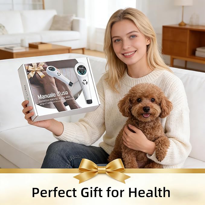 Handheld Red Light Therapy Devices, Portable Near Infrared Light Therapy for Face & Body, Wireless Red Light Therapy Wand for Pain Relief Joint, Muscle Pain for Dogs & Cats（650nm + 808 nm）