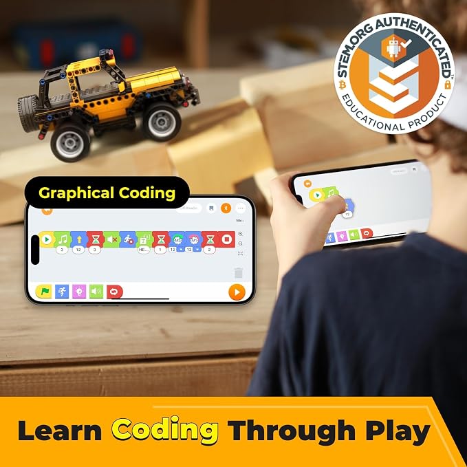 Apitor Robot X 12-in-1 Programmable APP RC Robot and Robot R 4-in-1 Educational Coding Off Roader Car