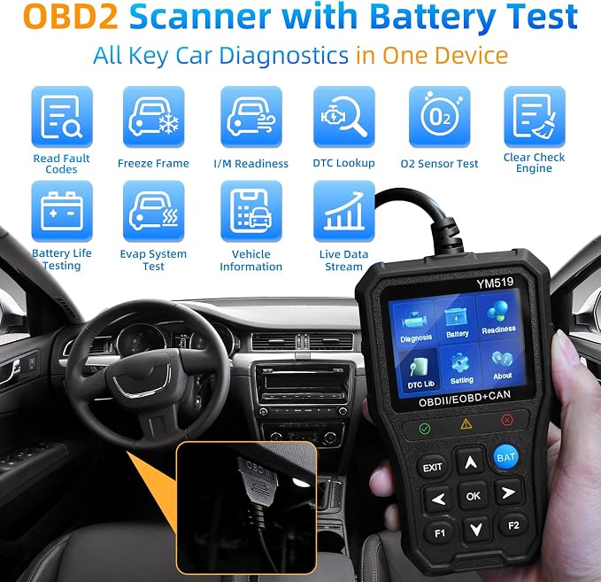 Digital Torque Wrench & OBD2 Scanner Tool Bundle for Cars