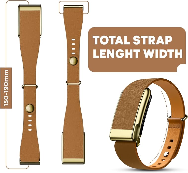 DADO Luxe Tapered Leather Replacement Band Compatible with WHOOP 5.0, One, Peak, and Life Fitness Tracker – Durable & Comfortable | Not for Whoop Gen 4