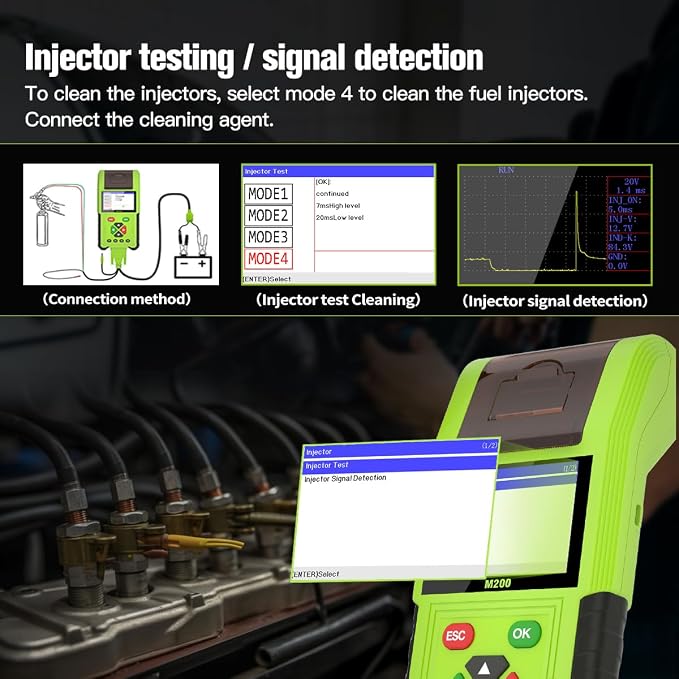2023 TopDiag M200 Motorcycle Diagnostic Scanner Moto Fault Code Reader Battery Tester Motoscan Tool (Full Version)