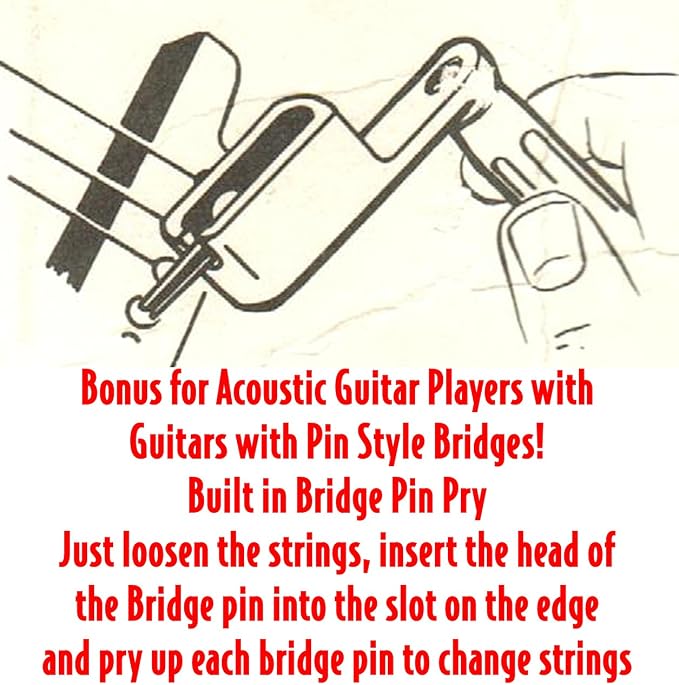 PW25BK Bag of 25 String Winders - Speedy Crank Style for Electric and Acoustic Guitars, Banjos, Ukuleles, etc… Includes Built in Bridge Pin Remover, Black