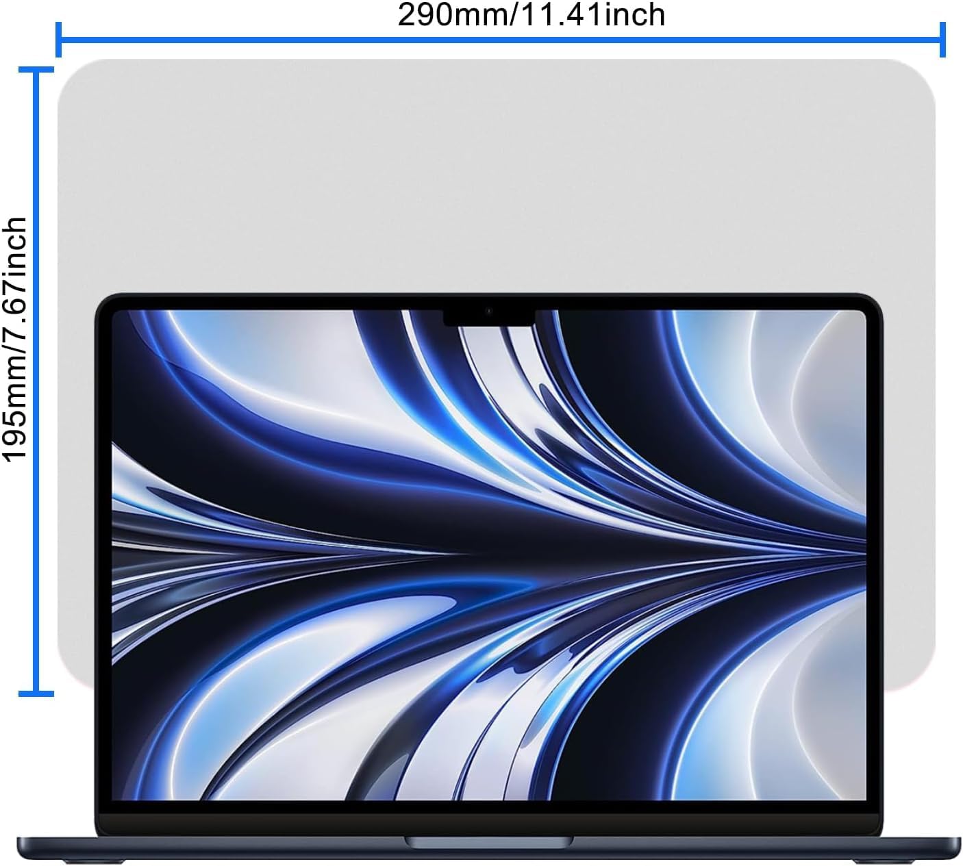 2 Pack Microfiber Liner Cleaning Cloth with Screen Keyboard Imprint Protection for MacBook Pro/AIR 13" 14" 2018-2025, Keyboard Protector Compatible MacBook Air 13 M4 M3 M2 M1/MacBook Pro 14 (M5- M1)