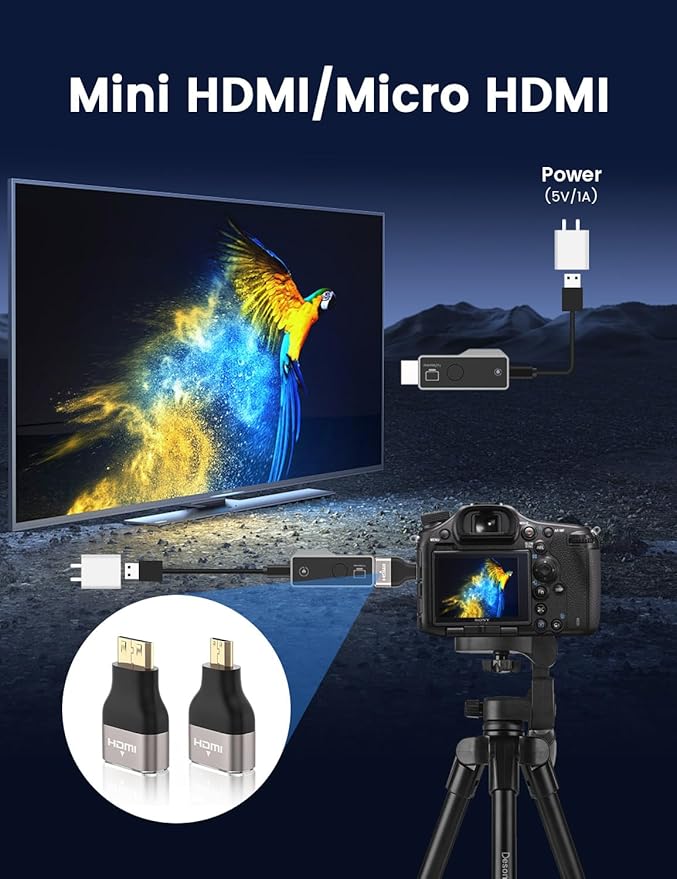 Wireless HDMI Transmitter and Receiver, Tiny Plug & Play 2.4G/5G Portable Wireless HDMI Extender Transmitter and Receive for Streaming Video/Audio from Laptop/PC to HDTV/Projector/Monitor