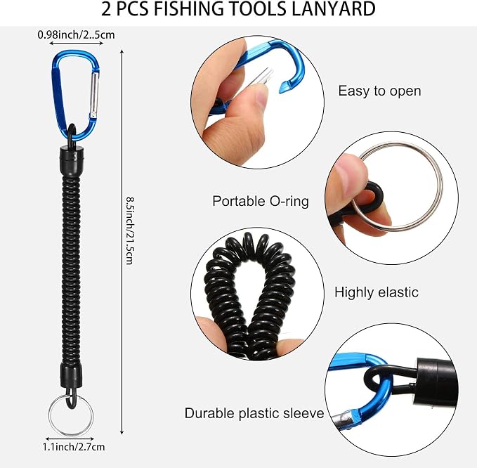 Honoson Fishs Hook Remover Tools Kit Include 1 Pcs Handheld Digital Fish Scale and Fishing Hook Remover Tool and Fish Lip Gripper and Fishing Plier with Sheath and 2 Pcs Fishs Tool Lanyards
