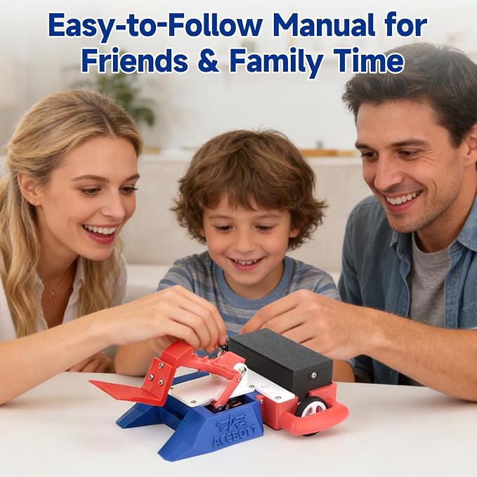2-in-1 Football & Battle Robot Car Kit, ESP32 APP-Remote Control Battlebolt Car Fighting Robot Toy for Kids Wireless Gameplay Robotics STEM Science Kit Birthday Gift for Boys Girls Age 8+ (One Kit)