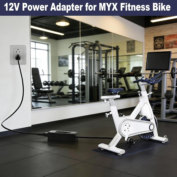 Power Cord for MYX Fitness Bike Compatible with MYX II 2 Plus MYX216A MYX215A 2AUR9-MYX216A Cycling Bike Power Adapter Charger