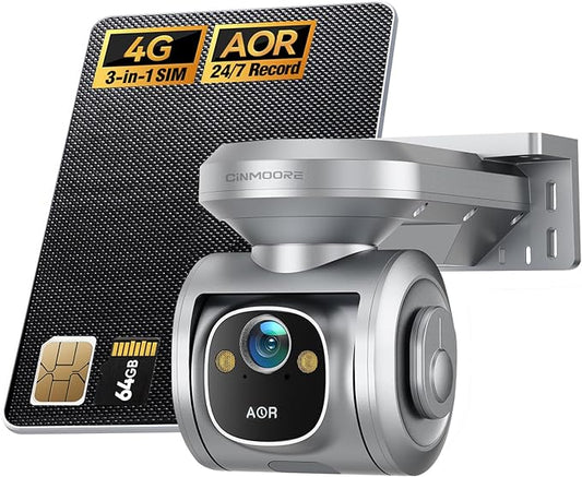24/7 Recording 4G LTE Cellular Security Camera Outdoor, No WiFi Needed, PTZ Free AI Tracking, 2.5K Solar Powered Surveillance Camera, Color Night Vision, SIM/64GB SD Card