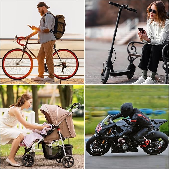 Chain Lock eLinkSmart Keyless Waterproof Bicycle 100CM Chain Lock for Bike Scooter Motorcycle Door Fence Gate Fingerprint Bluetooth App Heavy Duty Security Blue