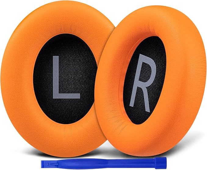 SOULWIT Replacement Earpads for Bose 700 (NC700) Wireless Headphones, Ear Pads Cushions with Softer Protein Leather, High-Density Noise Cancelling Foam, Added Thickness - Orange