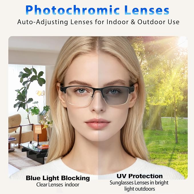 Ai Translation Smart Glasses with Chat GPT, Bluetooth Glasses for Men Women with 164+ Language & Accents, Translation Glasses Color-Change Lens, Open Ear Lighweight Eyeware