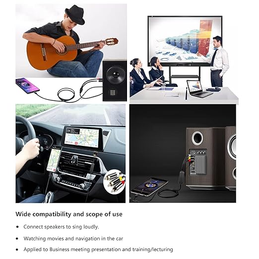 USB-C to RCA Cable Adapter for Screen Mirroring, 6FT Audio Video | Includes USB-A and USB-C power options for stable connection and flexible charging support