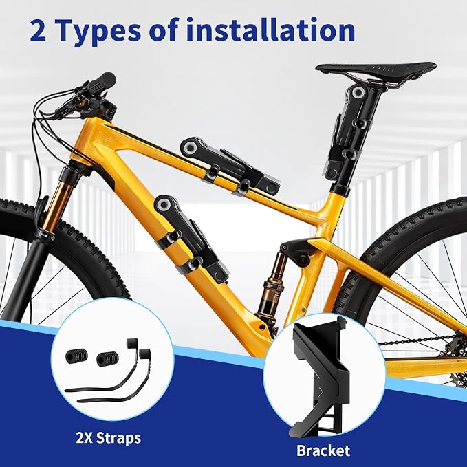 Auto Care Bike Fold Code Lock, 35 Inch Thickened Alloy Steel 4-Digit Combination Folding Lock with Lock Bracket, Heavy Duty Foldable Bicycle Lock with Reflective Spokes for Mountain Bikes, Bicycles