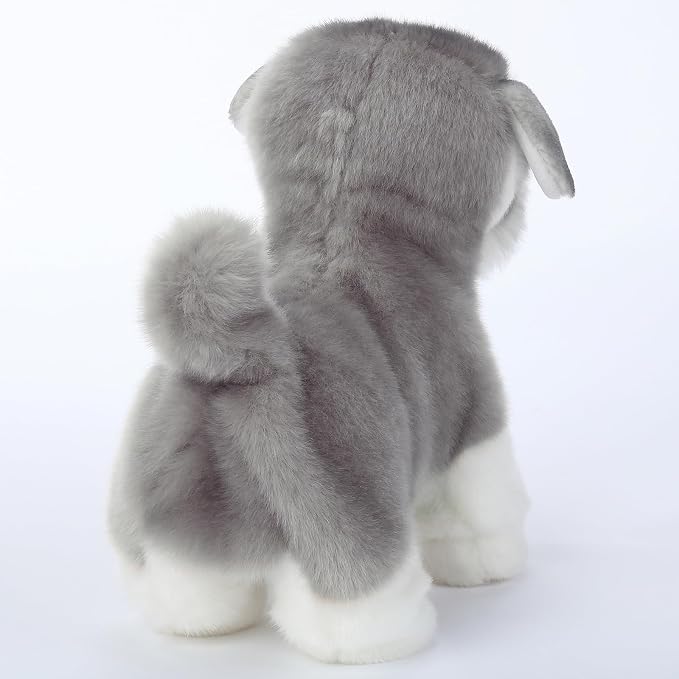 CU-MATE Electronic Walking Dog Toy, Interactive Plush Schnauzer Puppy, Realistic Interactive Pet Toy Dog, Walking, Barking, Wagging Tail & Talking, Present Gifts for 3+ Year