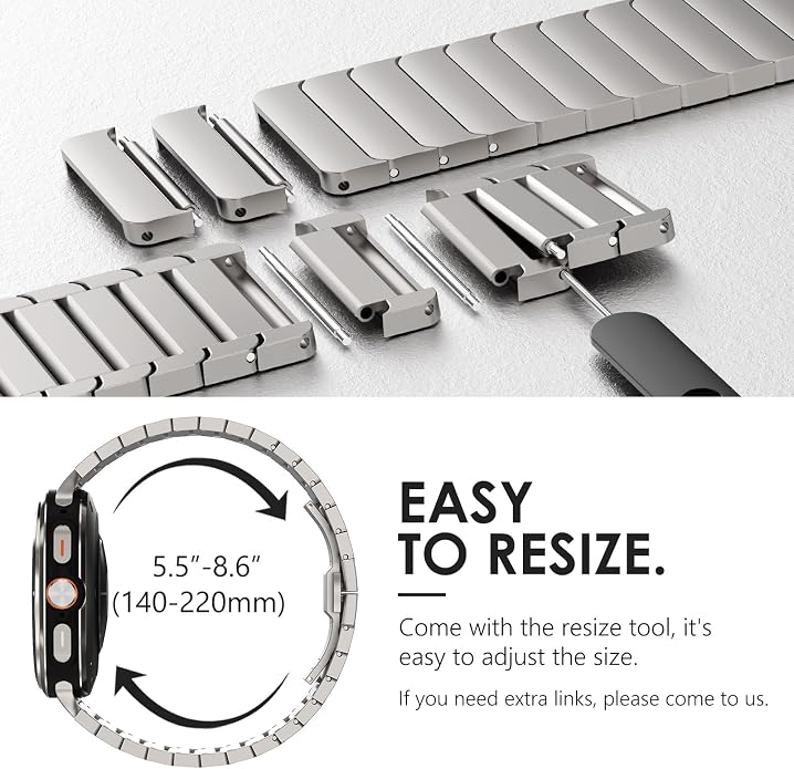 NewWays Titanium & Stainless Steel Link Bracelet for Apple Watch Band Ultra 3 2 1 Band 49mm Series11 10 46mm 42mm 45mm 44mm 41mm 40mm 38mm Series 3-11