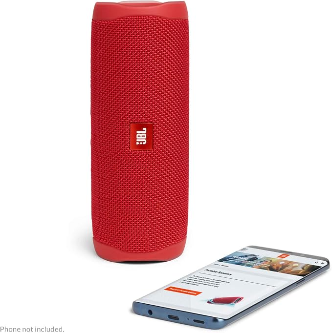 JBL FLIP 5 Waterproof Portable Bluetooth Speaker - Red (Renewed)