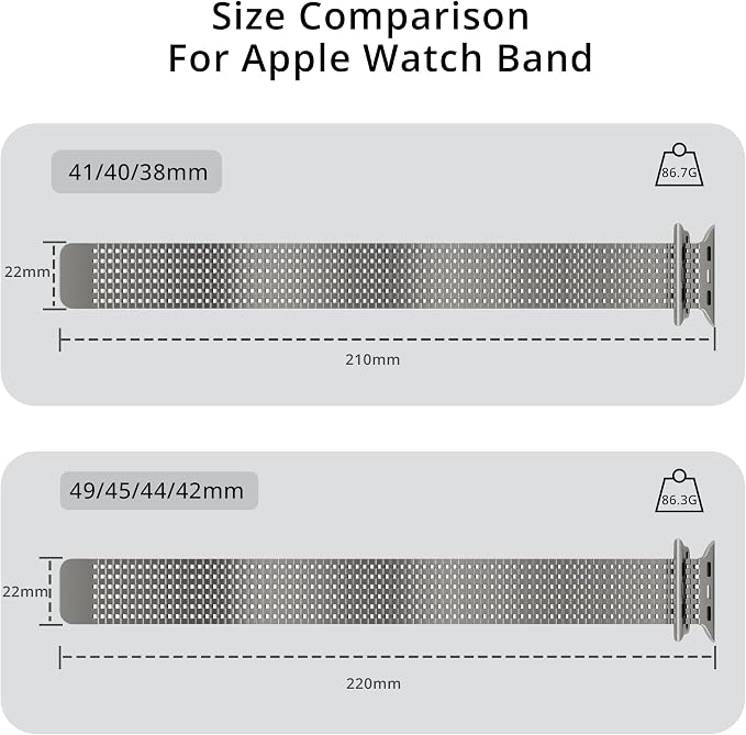 LULULOOK Milanese Mesh Loop Compatible with Apple Watch Band 49/46/45/44/42/41/40/38mm for Men Women, Stainless Steel Magnetic Buckle Strap for iWatch Ultra 3/2 Ultra Series 11 10 9 8 7 6 SE 5 4 3