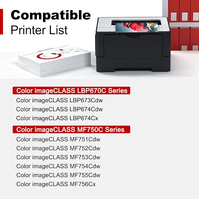 v4ink 069H 069 Toner Cartridges High Capacity Compatible Replacement for Canon 069H 069 Works for Canon Color imageCLASS MF750C LBP670C Series MF753Cdw MF754Cdw MF751Cdw LBP674Cdw Printer 4-Pack