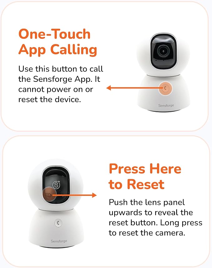 SensForge 2.5K Indoor Pan-Tilt Security Camera Lite, 360° Dual-Band WiFi Camera for Home, Free AI Human & Pet Detection, 2-Day Cloud + Two-Way Talk, Optional AI + Storage Upgrade