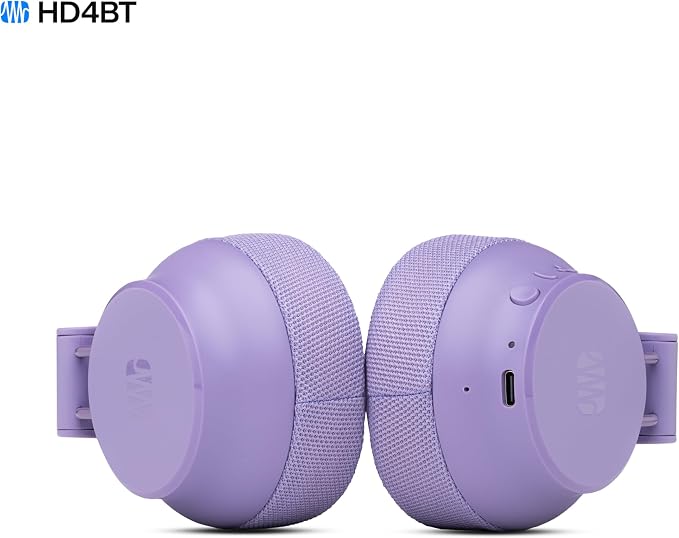 PreSonus Eris HD4BT — Over-Ear Closed-Back Wireless Headphones, Bluetooth, ANC Noise Cancelling, Up to 60 Hours Battery Life, Studio Headphones for Mixing, Monitoring, Recording, Mystic Purple