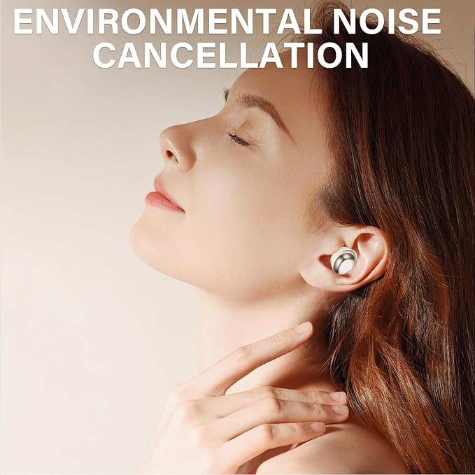 Wireless Earbuds, Hybrid ANC 40dB Noise Cancelling Headphones, 45H Playtime, Bluetooth 5.4, 10mm Drivers with 5 EQ, ENC Dual Mic, IPX7 Waterproof, Transparent Mode, Digital Battery Display White