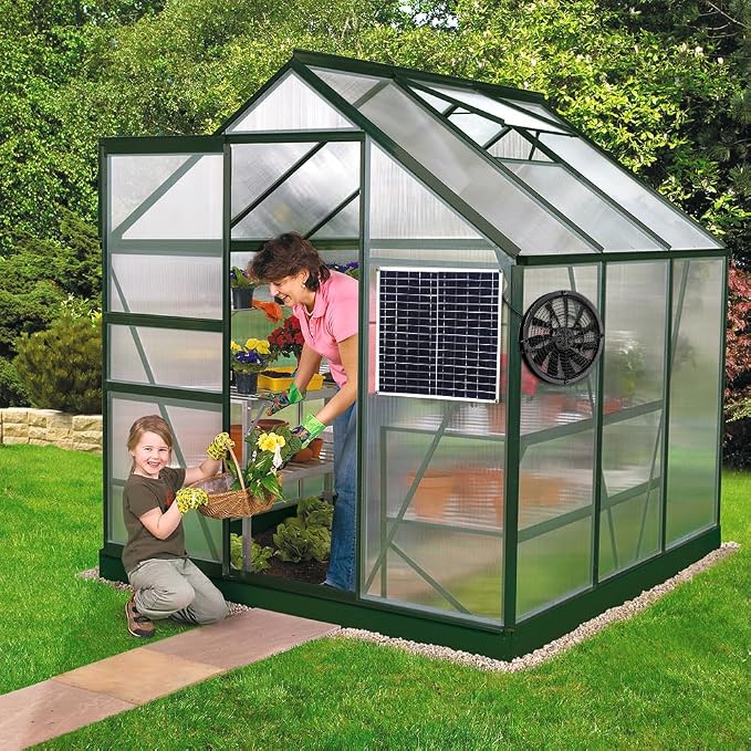 Solar Fan, 20W Weatherproof Solar Powered Fan with DC Fan for Small Chicken Coops, Greenhouses, Sheds,Pet Houses, Window Exhaust