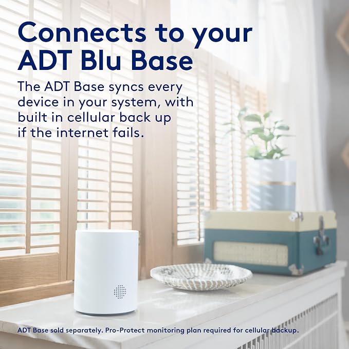 ADT Blu Door/Window Sensor 4-Pack, DIY Smart Home Security, Wireless Door and Window Alarm Sensor with Tamper Alerts, Convenience Mode for Drawers and Cabinets - Compatible with ADT Blu Systems
