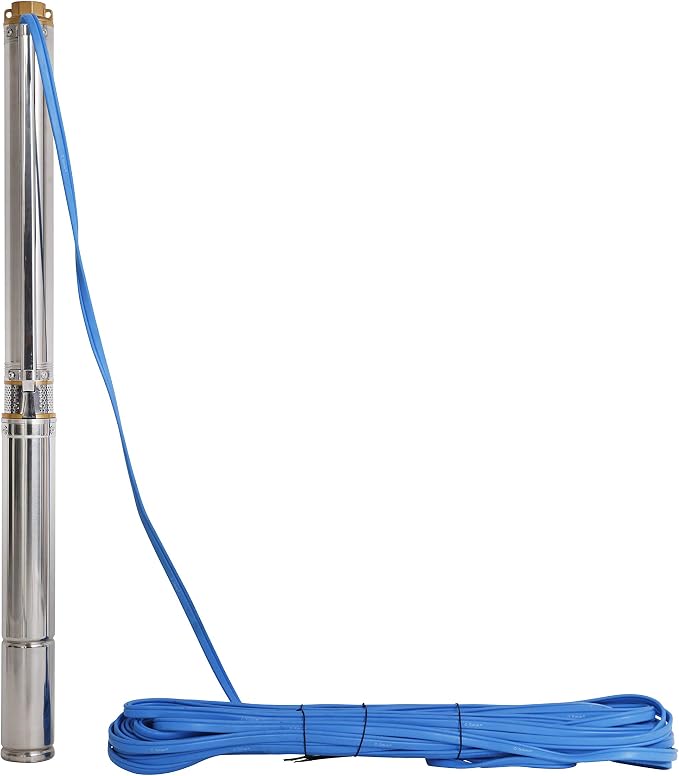 3 Inch Bore Deep Well Submersible Pump 110V 1/3HP Water Well Pump 157ft Head 18.5GPM Impeller Deep Well Pump with External Control Box for Water Tower Industrial Agricultural Irrigation Home Use