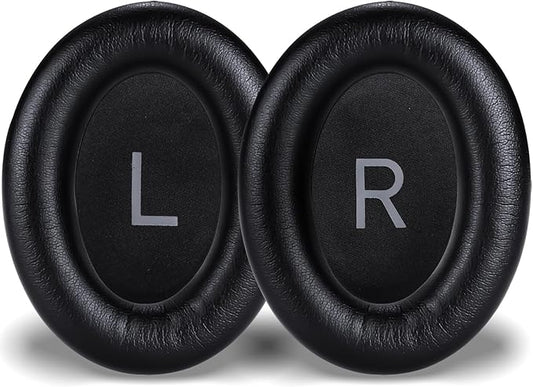 Professional Earpads Replacement for Bose QuietComfort 45 (QC45)/QuietComfort SE (QC SE)/Quiet Comfort Wireless Over-Ear Headphones, Ear Pads Cushions with Softer Protein Leather - (Black)