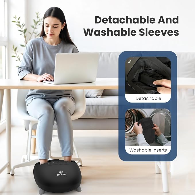 COMFIER Shiatsu Foot Massager with Heat for Plantar Fasciitis Neuropathy, Deep Kneading Vibration Feet Massager for Mom Dad Men Women-Home Office Use