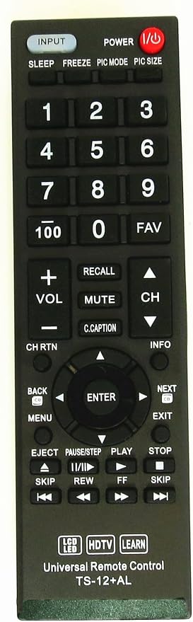 New Toshiba CT-90325 Universal Remote Control for All Toshiba Brand TV, Smart TV - 1 Year Warranty(TS-12+AL)