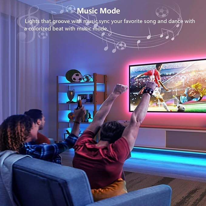 Smart Under Cabinet Lighting with Remote,RGB Cabinet Lights,Color Changing LED Strip Lights for PC,Kitchen Under Counter Lighting Plug in,Shelf Lights,LED Light Bar,Work with Alexa,Google,App,6pcs