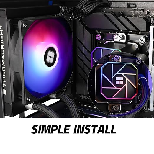 Thermalrlght Aqua Elite 120 V3 Liquid CPU Cooler, AIO Pump Head Speed up to 3300RPM, TL-C12B-S V2 PWM Fans,for AMD/AM4/AM5, Intel LGA1150/1151/1200/2011/1700, Computer CPU Aio Cooler