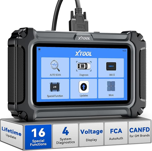 XTOOL D5S OBD2 Scanner, 16 Resets, Car Scanner for Engine ABS SRS Transmission, Crank Sensor Relearn, Throttle Relearn, EPB, Code Reader for Cars and Trucks, CAN FD&FCA Scan Tool, Lifetime Free Update