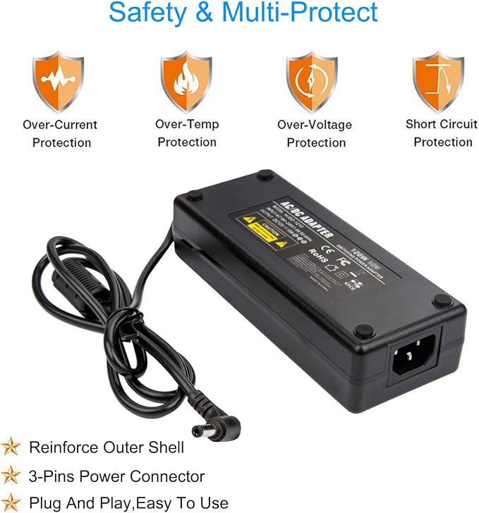 19V 6.32A Power Supply, 19V 6.32A 120W AC Adapter Charger ADP-120ZB BB for ASUS FX504 UX510UW N56J N56VM N56VZ N750 GL502 Q550LF N550JV F554LA