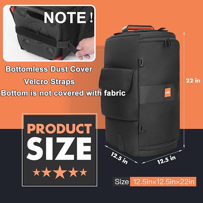 LEFOR·Z Speaker Case Compatible with JBL PartyBox 120,Bottomless Speaker Dust Cover Storage Bag Fits for JBL PartyBox 110 for Outdoor Travel,Cover Only,Without Pull Rod & Wheels