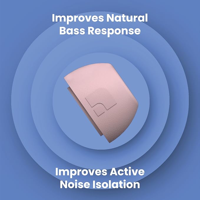 Foam Masters Ultra-Premium Memory Foam Ear Tips for AirPods Pro 1st & 2nd Gen | 3 Pairs | New Ver. | Secure Fit | Super Comfort | Better Noise Cancel | Replacement Buds (Medium, Crystal Pink)