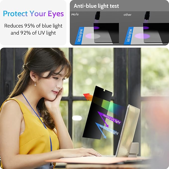 Peslv Magnetic Privacy Screen for Macbook Air 13.6/13 Inch (2022-2026, M2, M3, M4, M5), Removable Matte Anti Glare Blue Light Protector Private Security Filter for 13.6inch Mac Laptop Computer
