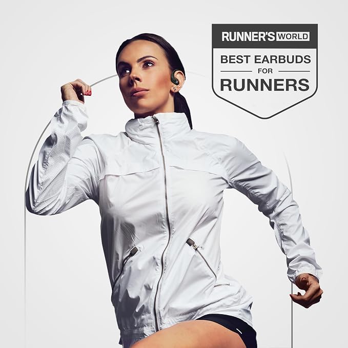 Back Bay Audio Runner 60 Wireless Running Earbuds, 80 Hour Long Battery Life Over the Ear Earbuds with EarHooks, Wrap Around Earphones Wireless Bluetooth Earphones with Microphone, in Ear Headphones