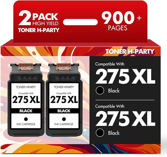 275 275XL TR4720 Black Ink Cartridges for Canon PG-275 Black Ink Cartridges for Canon Printers PIXMA TR4720 TS3722 TS3700 TR4700 TS3522 TS3500 TS3520 TS3720 TR4722 (2 Pack, Black*2)