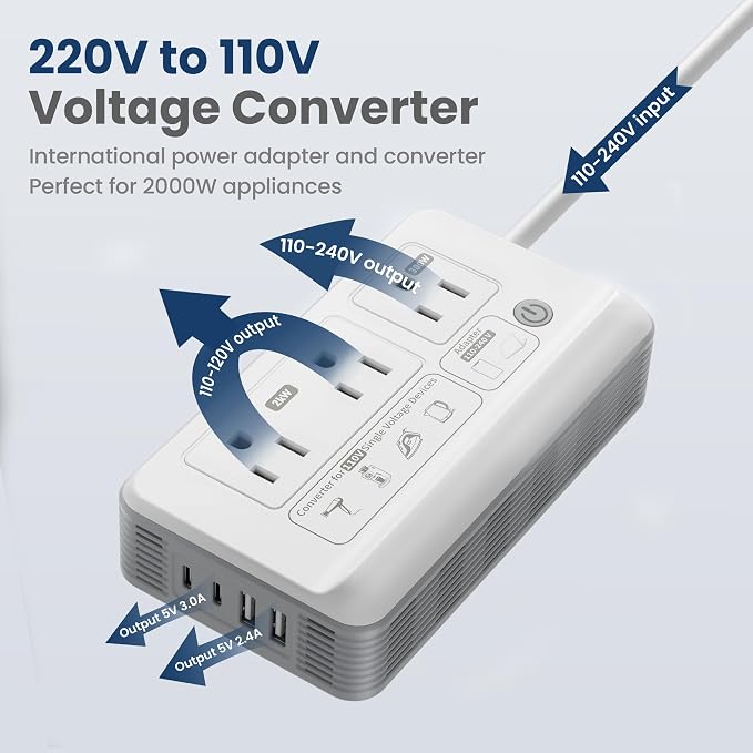 2000W Voltage Converter US to Europe