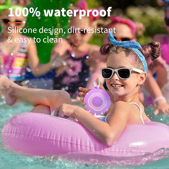 HEYSONG Waterproof Shower Bluetooth Speaker, Durable & Portable with Clear Sound, Ideal for Shower, Pool, Beach & Kayaking – Great Gift for Girls, Women & Men