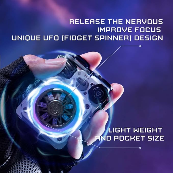 Muzen Cyber Cube-Pro Bluetooth Speaker, Bluetooth 5.0, Portable Speaker with Fidget Spinner, Crystal Clear Sound with RGB Led Light Wireless Speaker, Waterproof Speakers for Indoor Outdoor