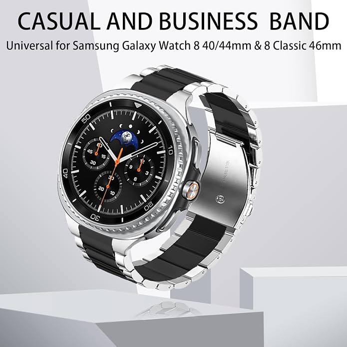 GOLDTOLUCK No Gap Stainless Steel Band Compatible with Samsung Galaxy Watch 8 7 6 5 4 Classic FE Pro Ultra 40mm 44mm 46mm 43mm 47mm 45mm 42mm Replacement Men Women Milanese Metal Elegant Casual